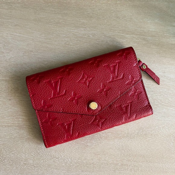 Louis Vuitton Empreinte Curieuse Leather Wallet Red Cerise SP1175 - Picture 2 of 15